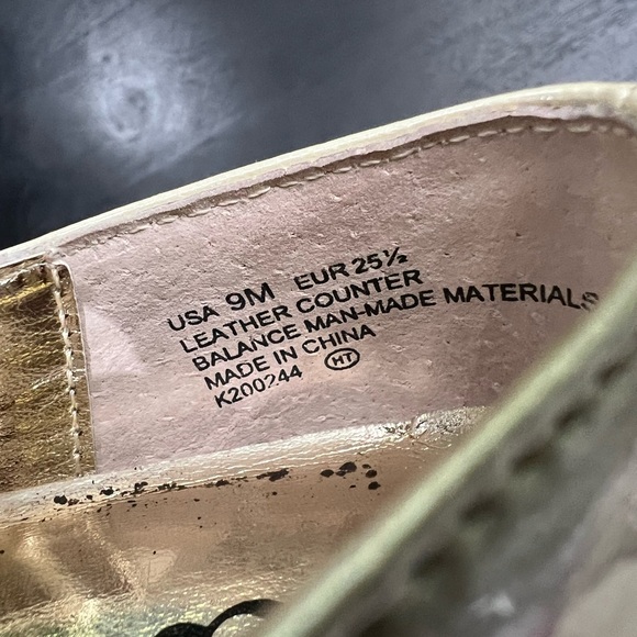 🎀💛Nina💛🎀Girls Gold Bow Ballet Flats Size 9 - Picture 5 of 8